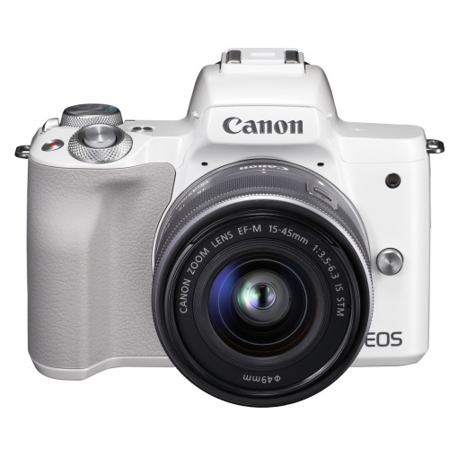 CANON EOS M50 bílý + 15-45 mm