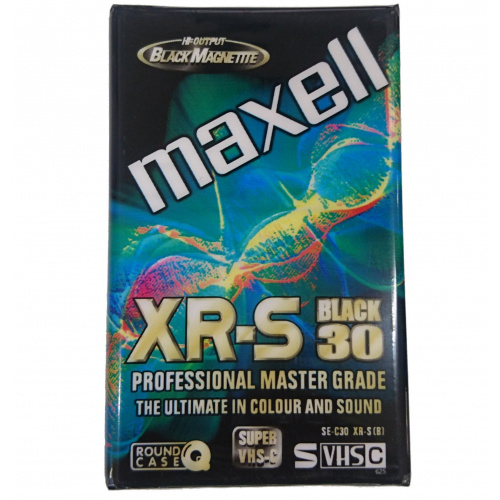 MAXELL S-VHS-C XR-S Black kazeta 30 min.